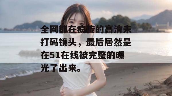 全网都在疯传的高清未打码镜头,最后居然是在51在线被完整的曝光了出来。